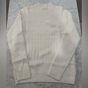 ASOS Men's Mock Neck Cream Sweater